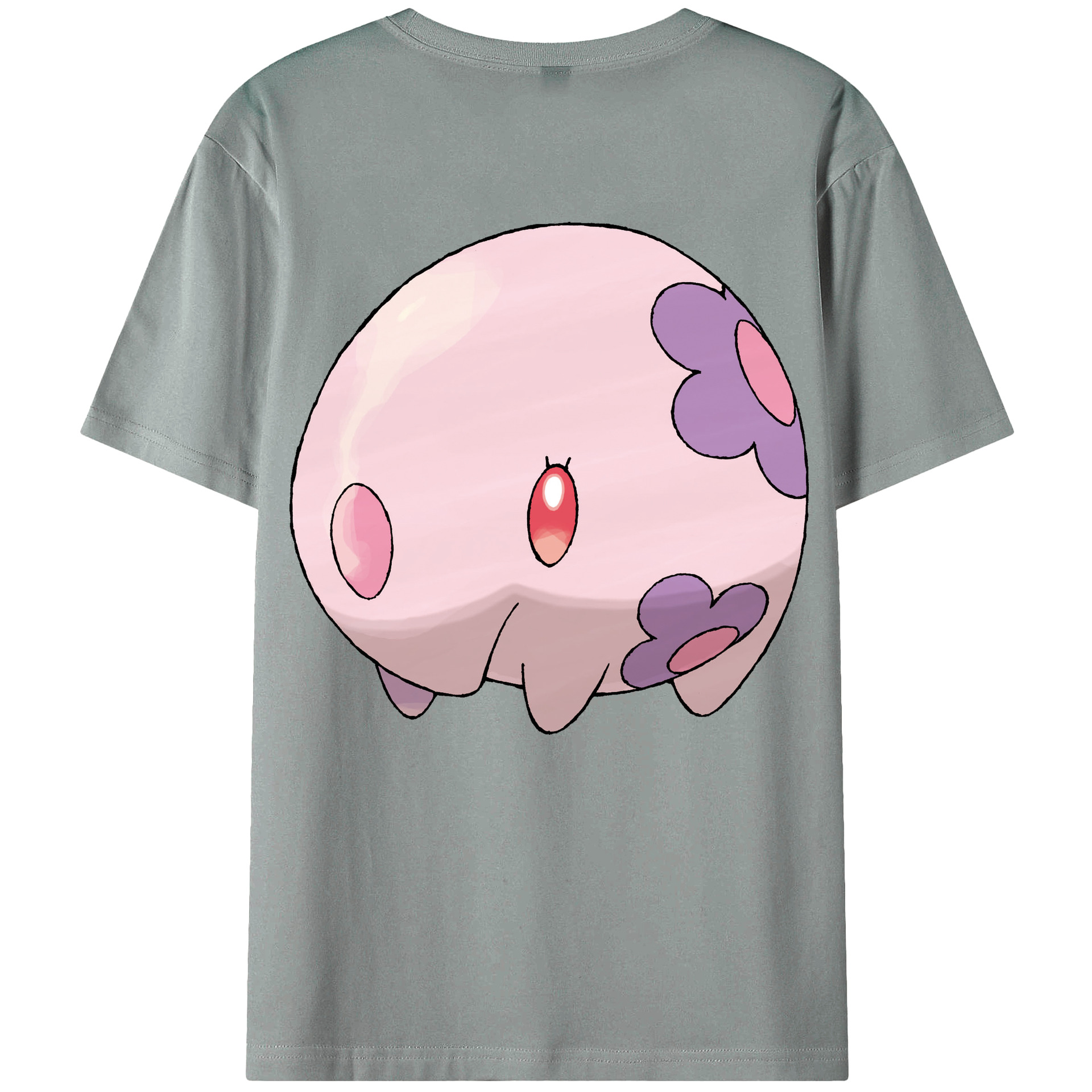 （画像用） ポケットモンスター Pokémon 綿100％ メンズ半袖Tシャツ（バックプリント） 通気性